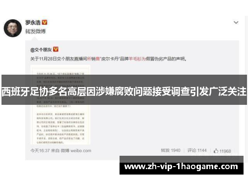 西班牙足协多名高层因涉嫌腐败问题接受调查引发广泛关注